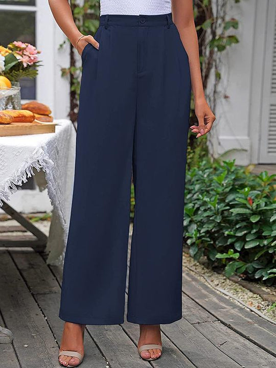 High Waist Casual Everyday Suit Pants