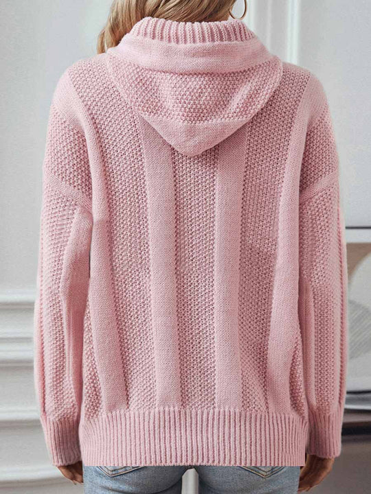 Long Sleeve Drawstring Hooded Sweater