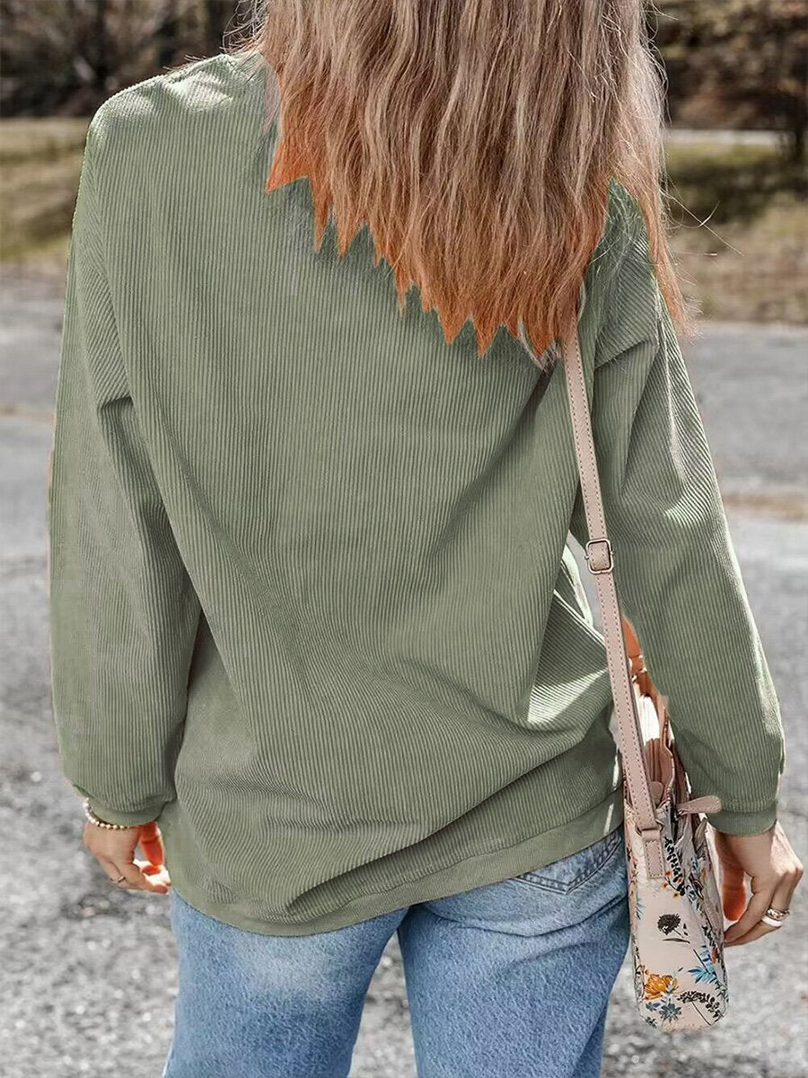 Casual and Comfortable Loose Round Neck Long Sleeve Sweatshirt