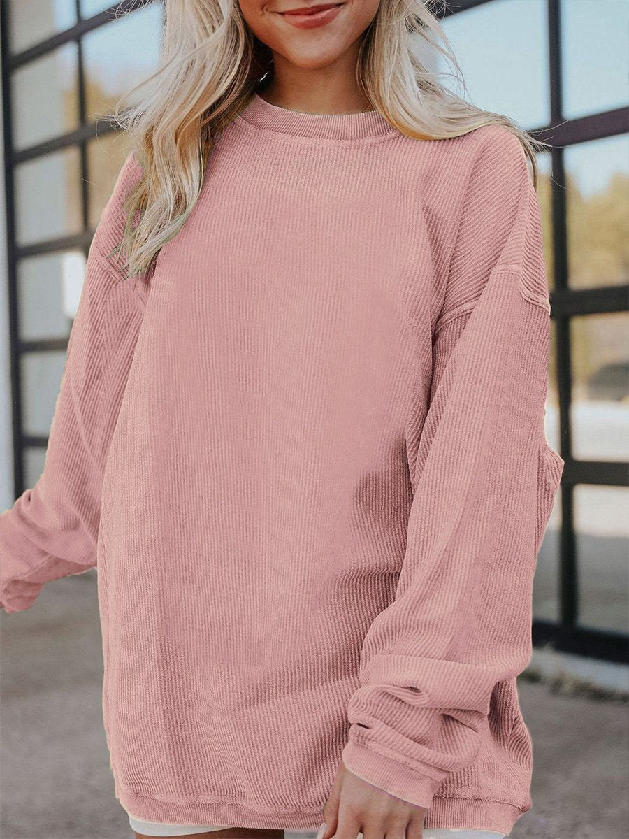 Casual and Comfortable Loose Round Neck Long Sleeve Sweatshirt