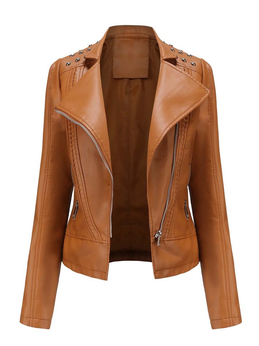 Women's Vintage Studded Biker Jacket