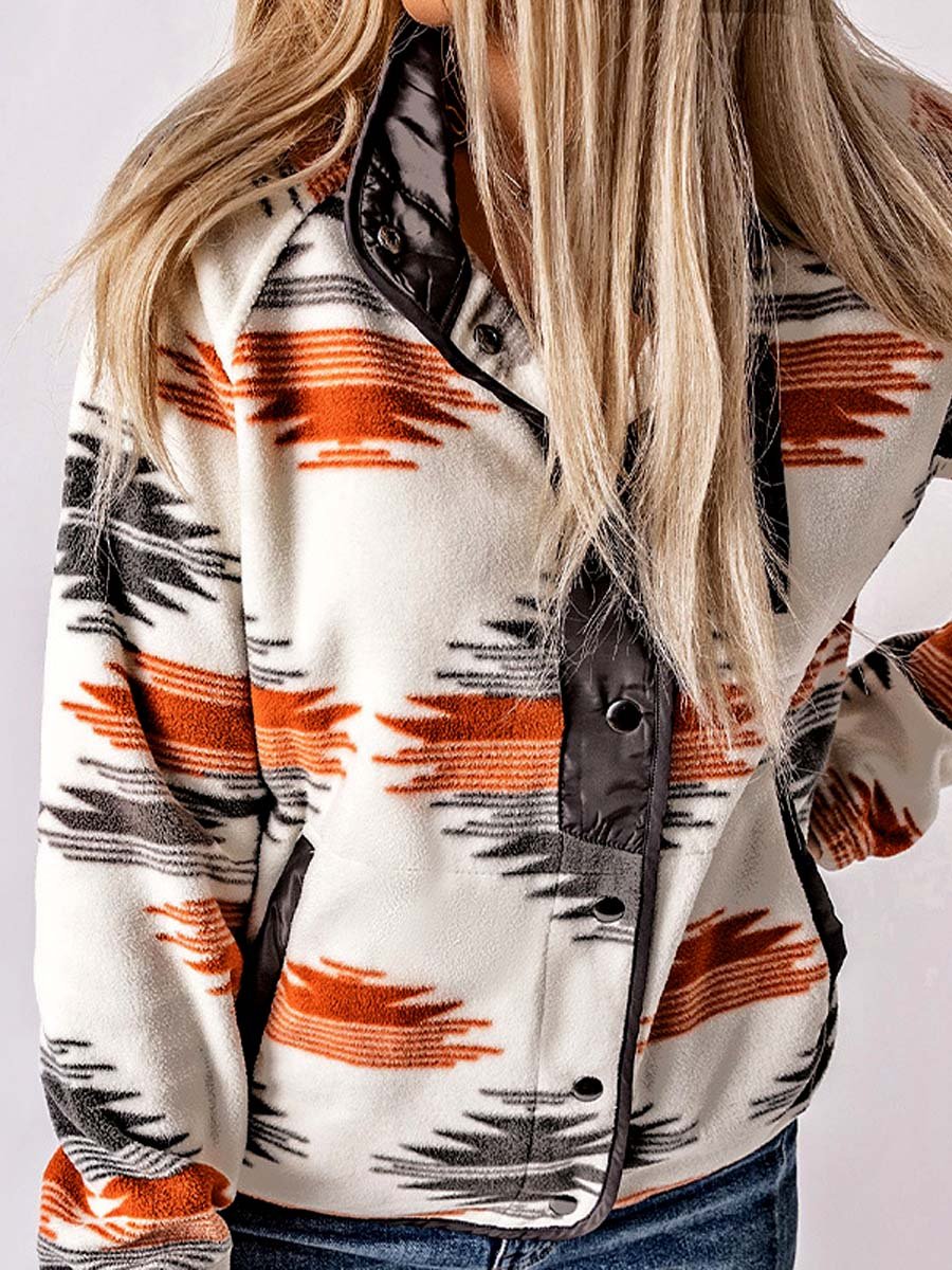 Women's Western Print Long Sleeve Jacket