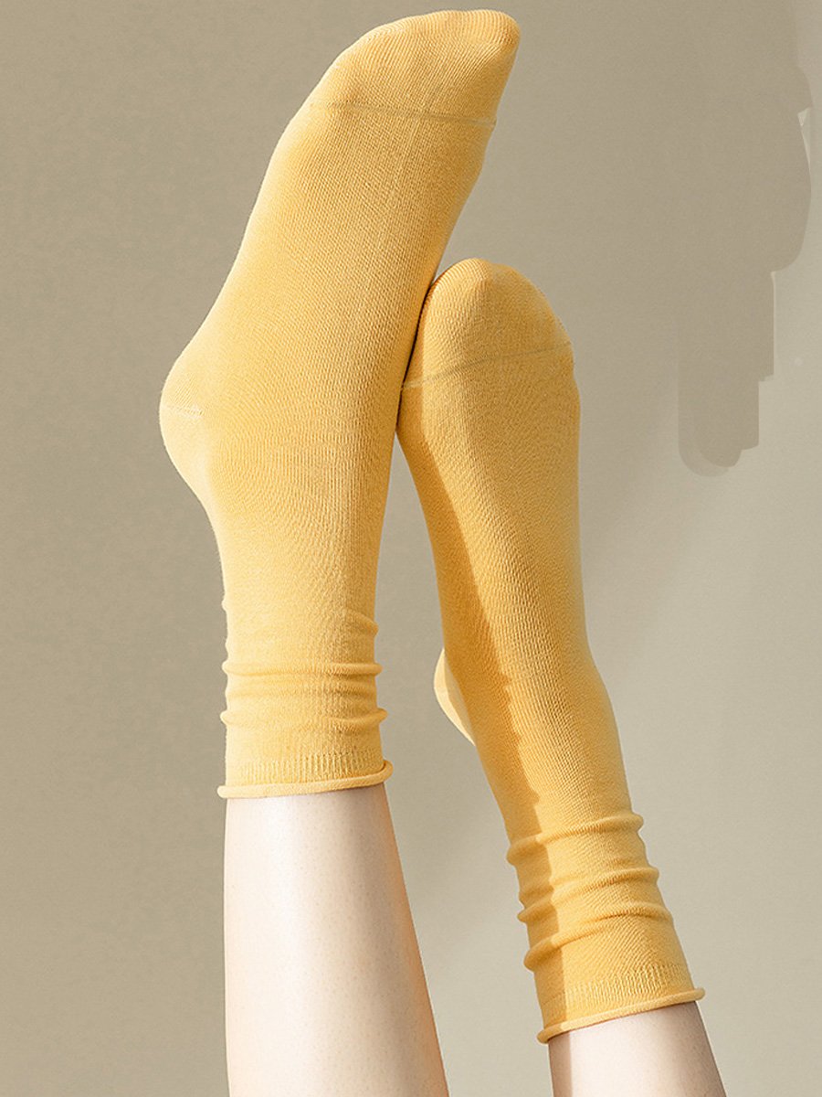 Autumn and Winter Long-staple Cotton Mid-tube Socks