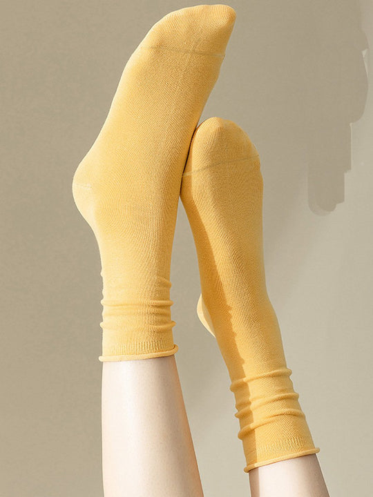 Autumn and Winter Long-staple Cotton Mid-tube Socks