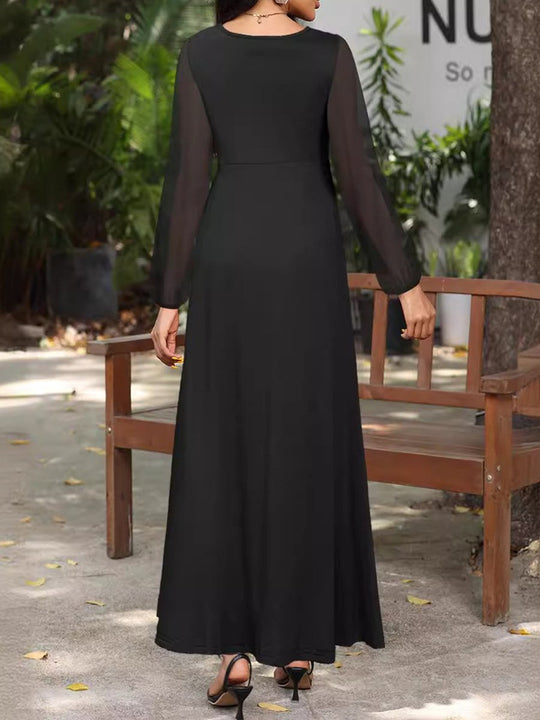 Elegant Black Mid-length Dress