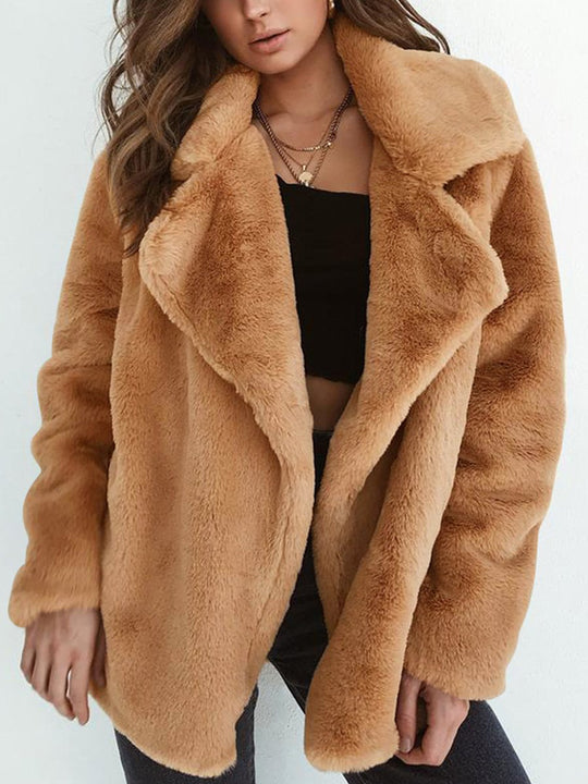 Plush Soft Warm Faux Fur Jacket