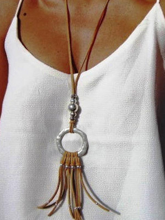 Vintage Tassel Versatile Suede Rope Necklace