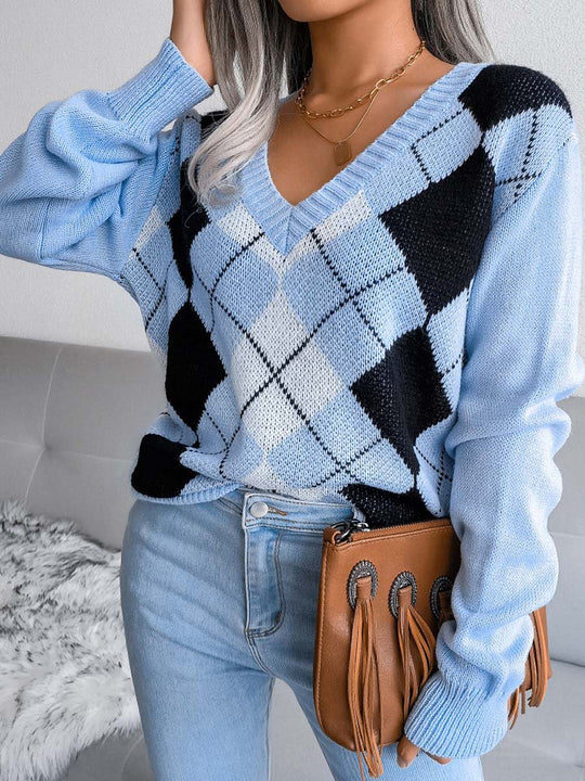 Classic Diamond Casual Sweater