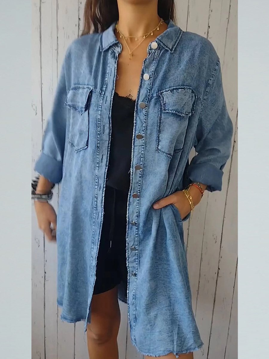 Fashion Loose Lapel Denim Jacket