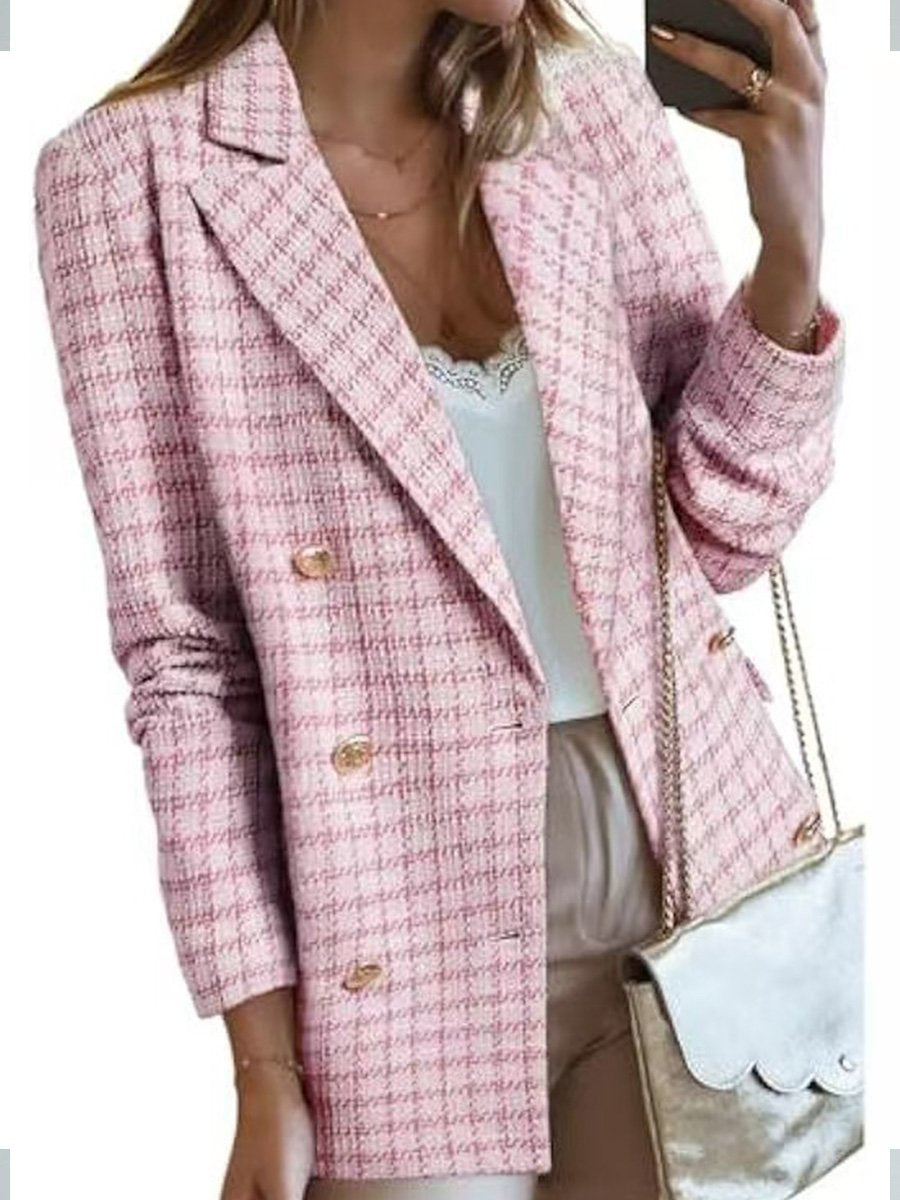 Fashionable Casual Tweed Blazer