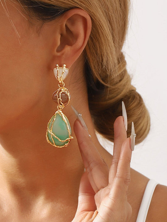 Light Luxury High-grade Water Drop Geometric Earrings