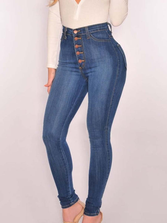 Women's High Waist Stretch Slim Jeans