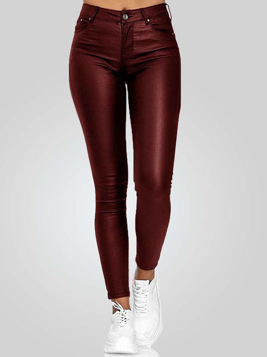 Women's Casual Leather Pants