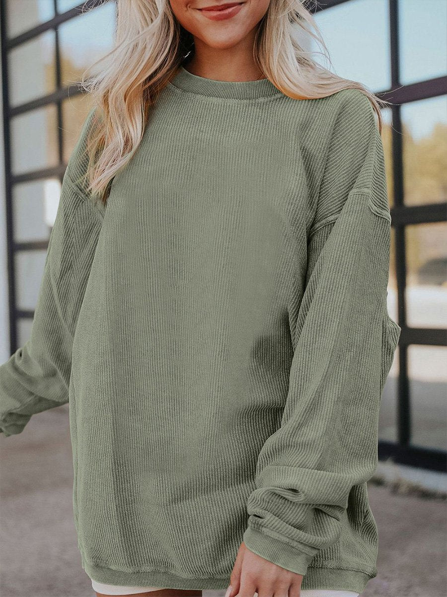 Casual and Comfortable Loose Round Neck Long Sleeve Sweatshirt