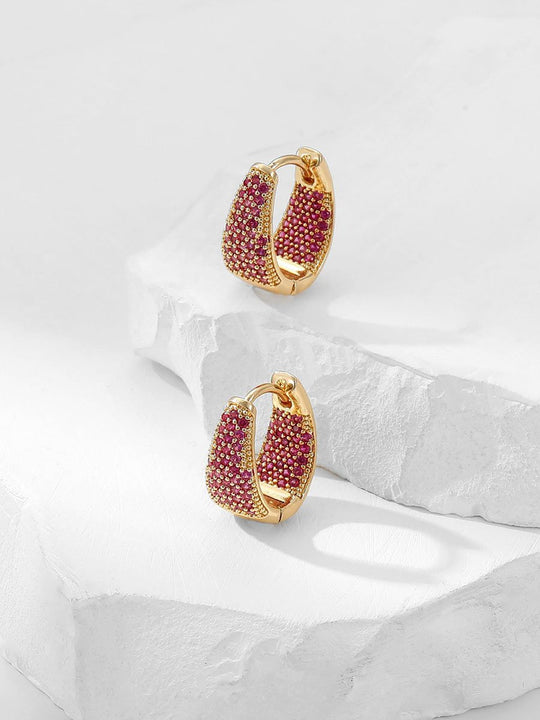 Zircon Ear Buckle Earrings