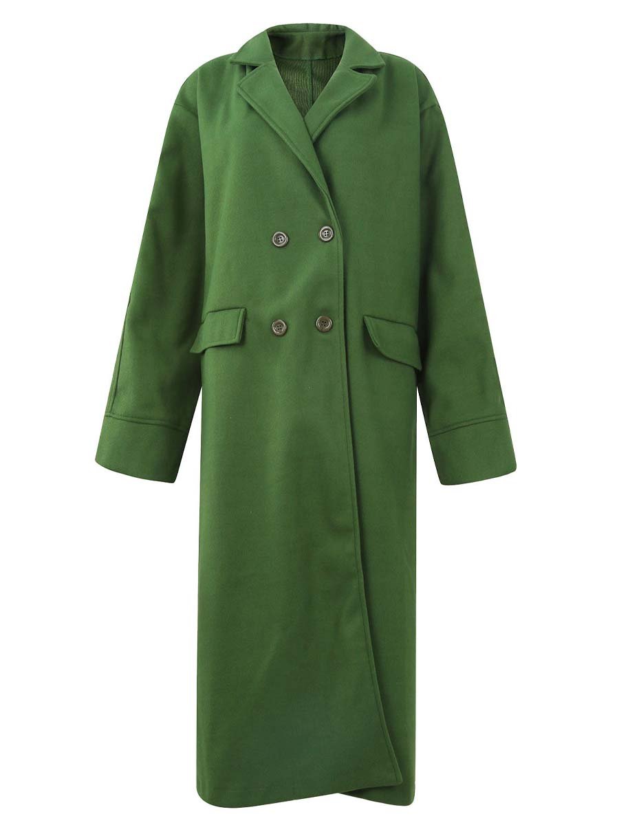 Women's Lapel Loose Woolen Coat