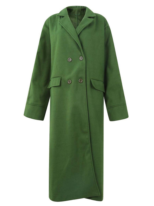 Women's Lapel Loose Woolen Coat