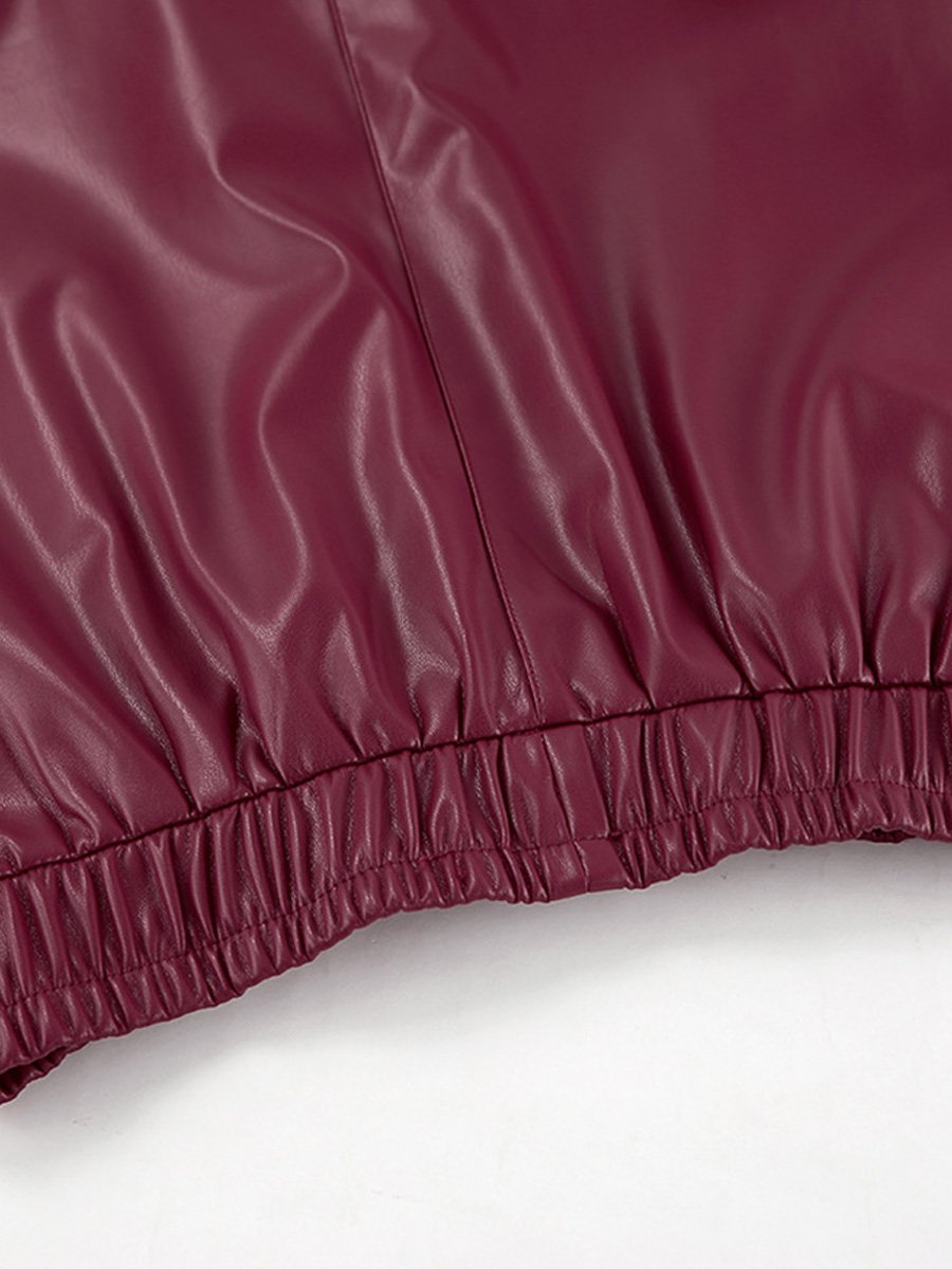 Fashionable Angora Leather Satin Skirt