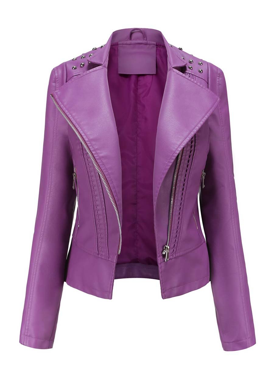 Women's Vintage Studded Biker Jacket