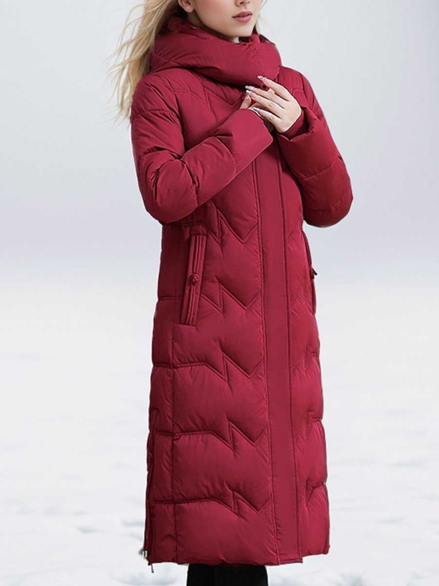 Women's Long Over-the-knee Thickened Cotton Coat