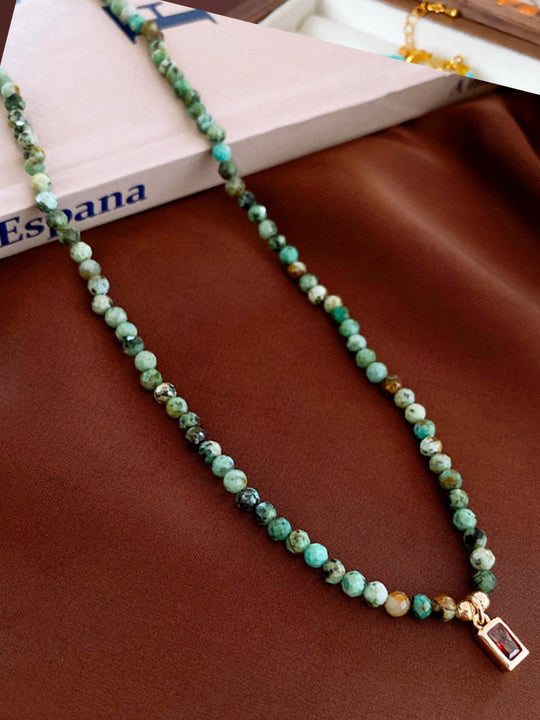 Baroque Freshwater Pearl Colored Natural Stone Necklace