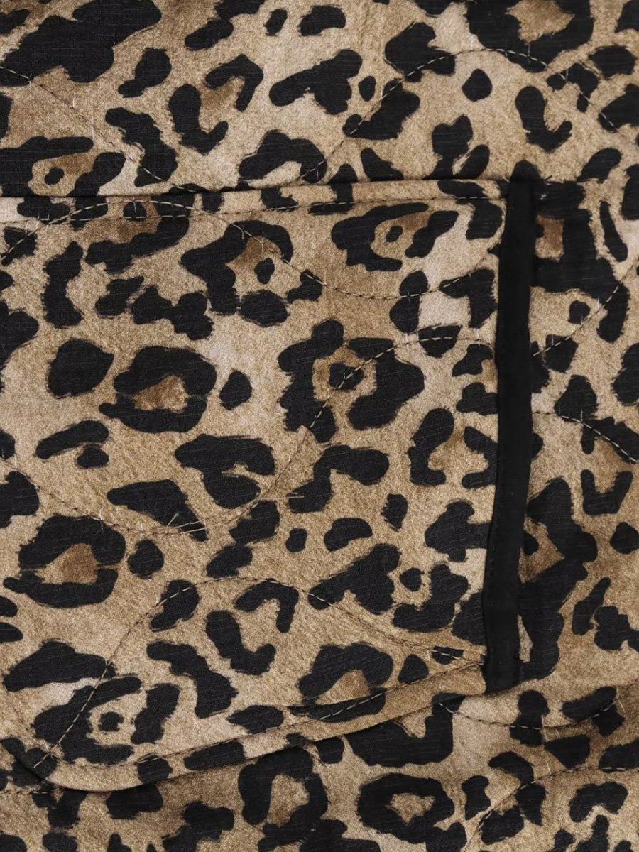 Fashionable Leopard Print Cotton Jacket