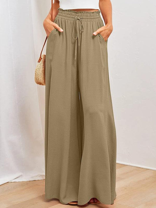 Casual Fashionable Wide Leg Trousers