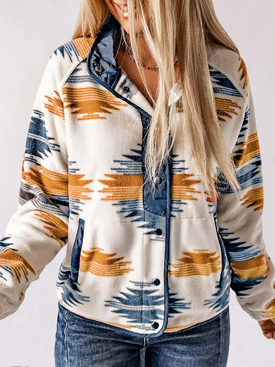 Women's Western Print Long Sleeve Jacket