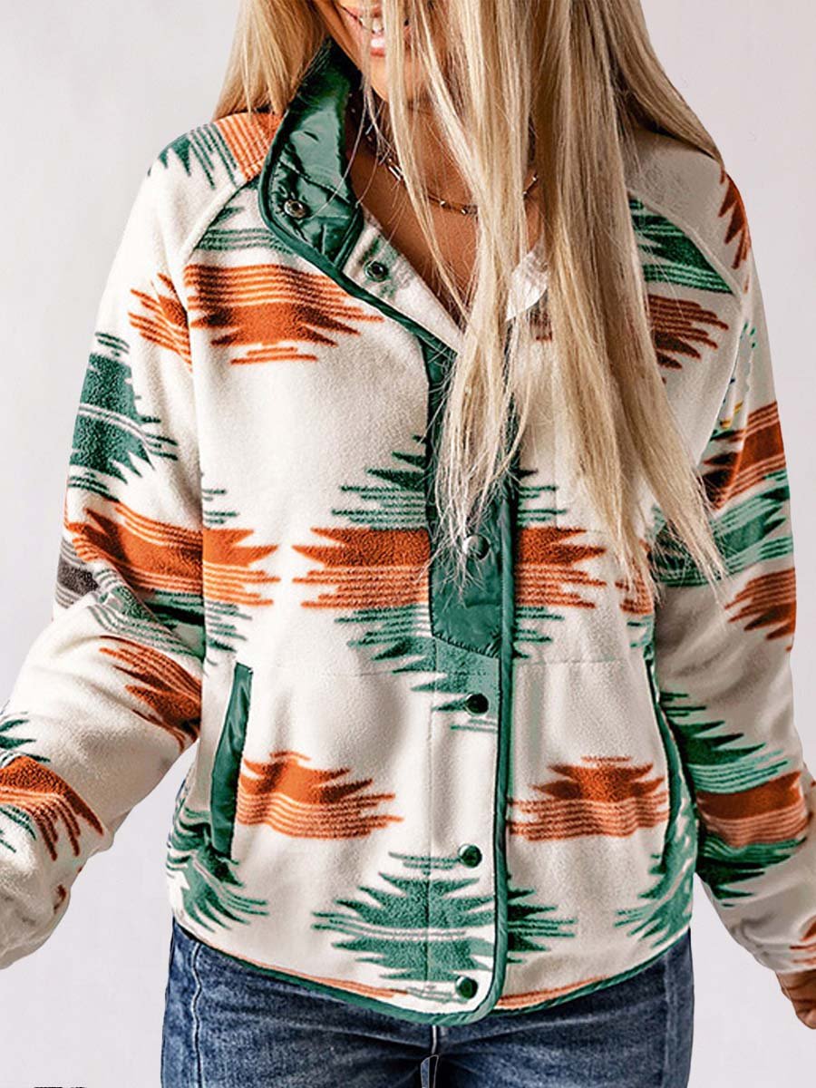 Women's Western Print Long Sleeve Jacket