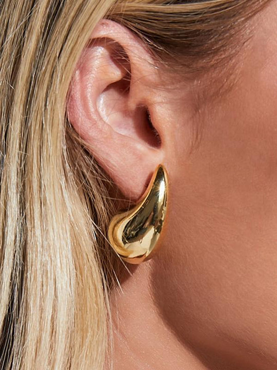 Teardrop Gold Earrings