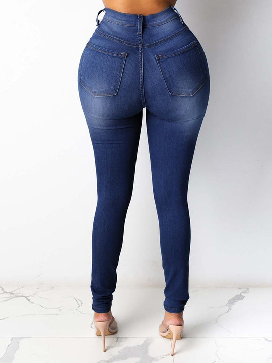 Women's Vintage High Waist Stretch Jeans