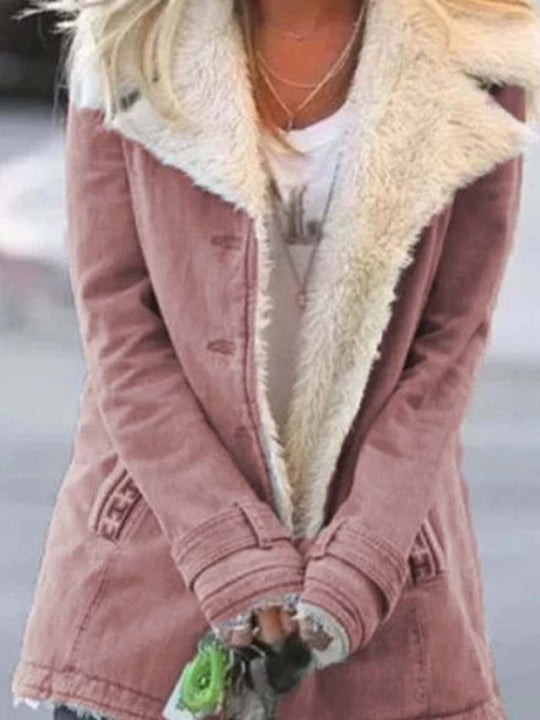 Women's Fleece Long Sleeve Warm Coat