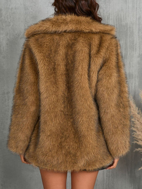 Fashionable Toka Fur Collar Fur Coat