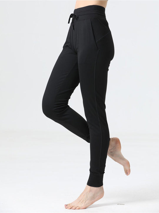 Women's Casual Elastic High Waist Cuffed Sports Fitness Yoga Pants