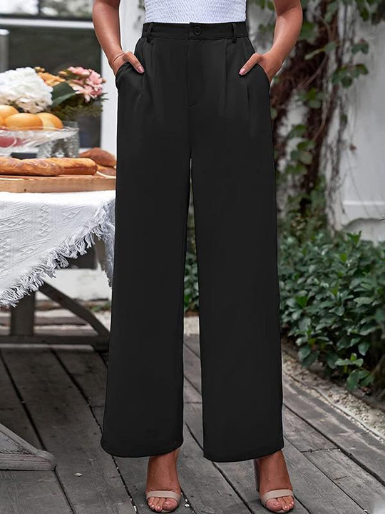 High Waist Casual Everyday Suit Pants