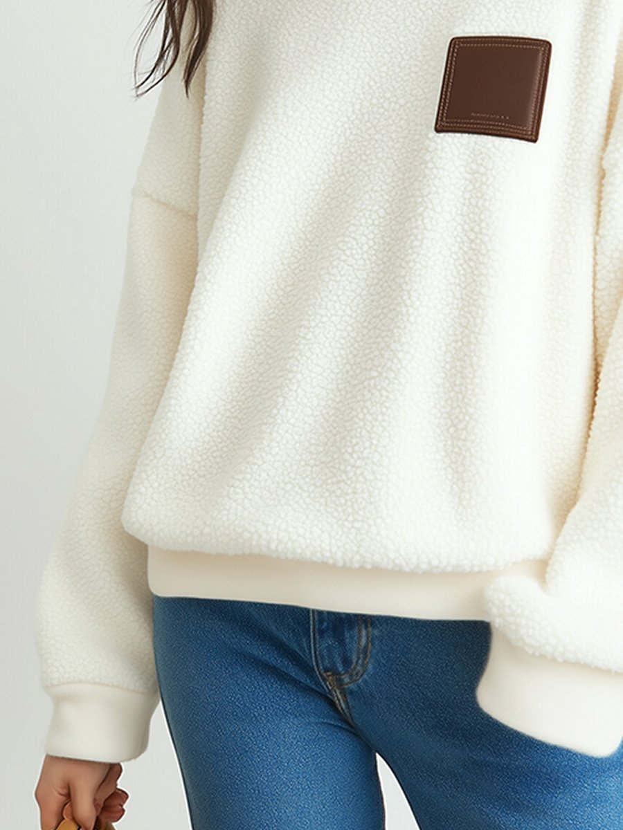 Women's Casual Sherpa Turtleneck Sweatshirt