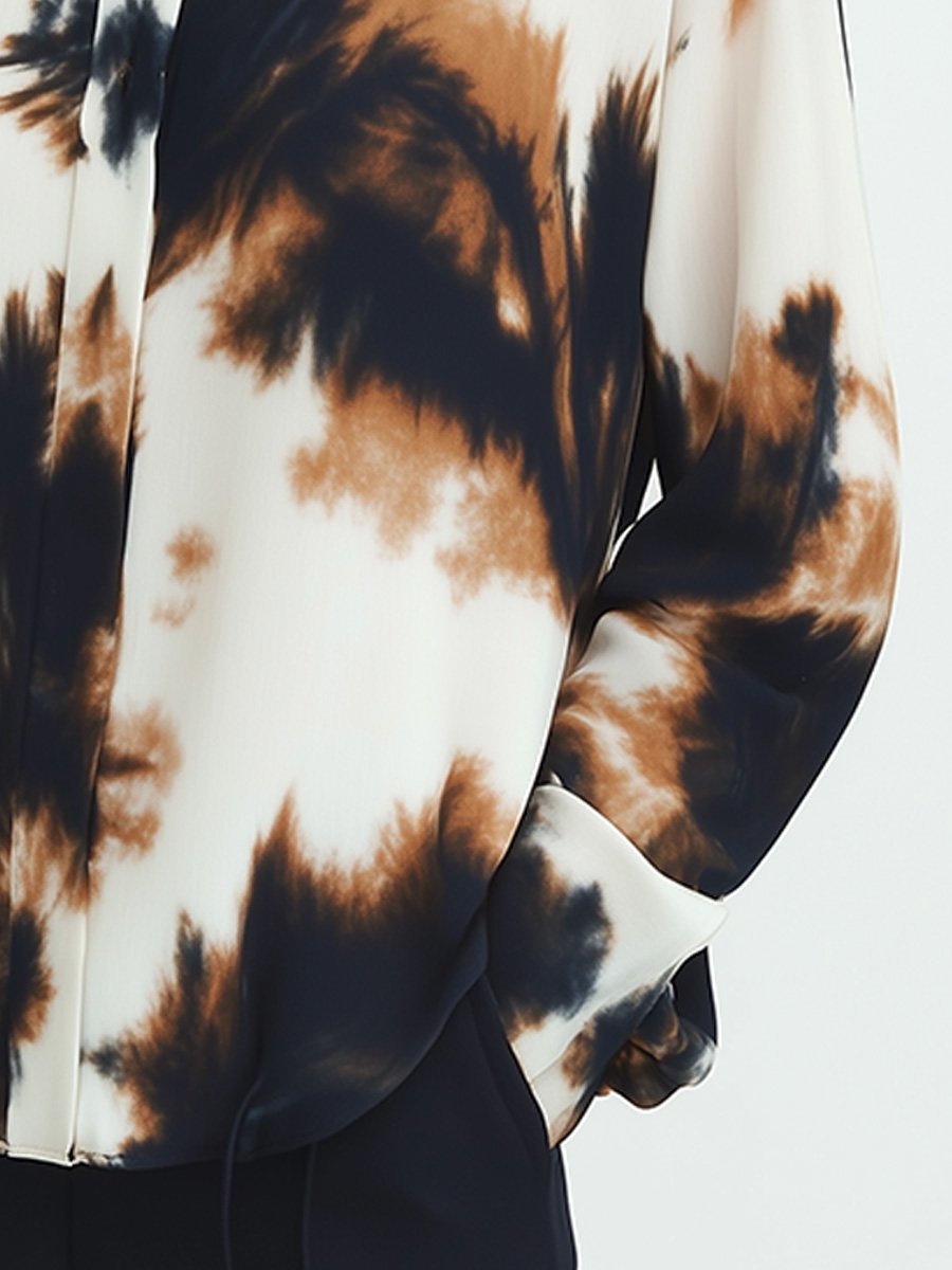 Abstract Tie-Dye Shirt with Oversized Silhouette