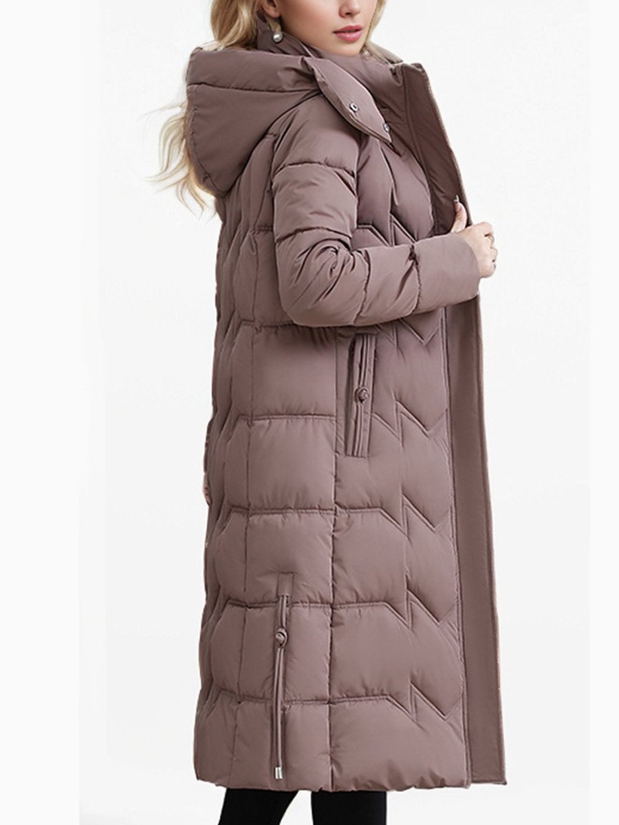 Women's Long Over-the-knee Thickened Cotton Coat