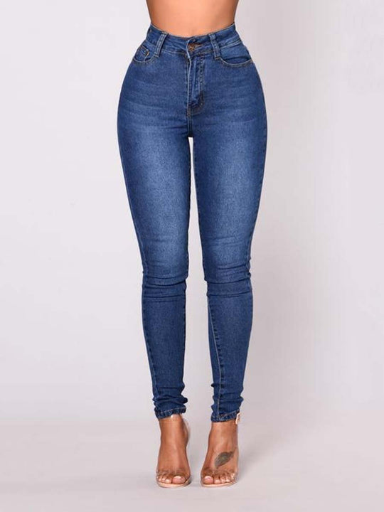 Women's Vintage High Waist Stretch Slim Jeans