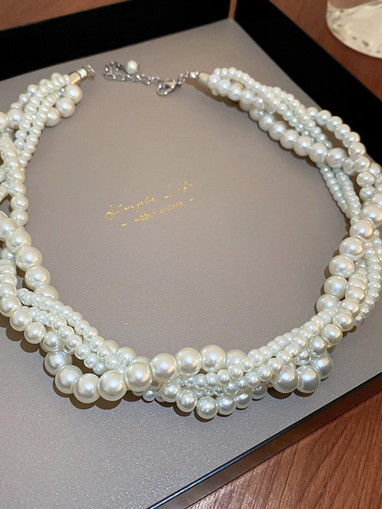 Multi-layered Baroque Pearl Vintage Necklace