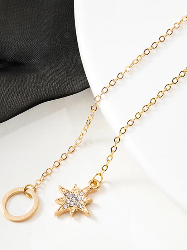 Elegant and Simple Design Eight-pointed Star Necklace