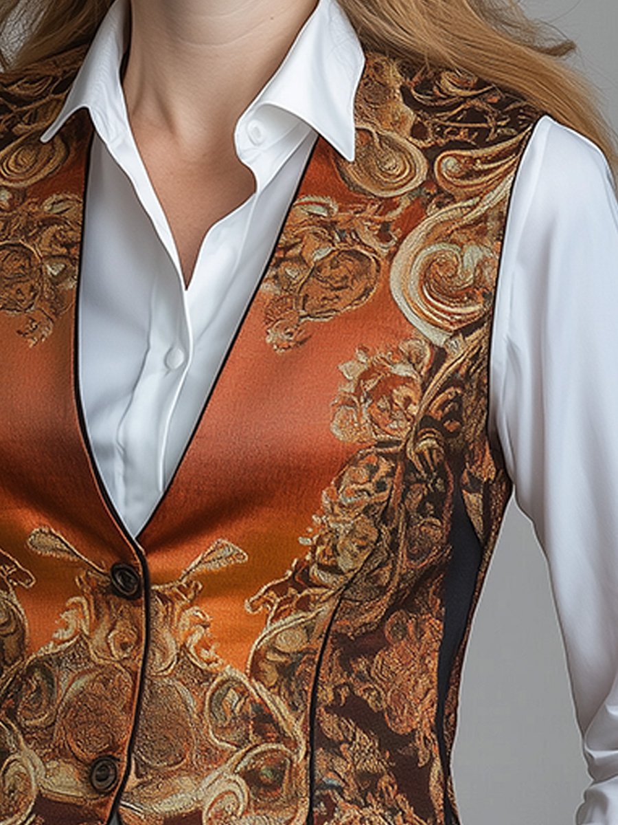 Baroque Satin  Waistcoat