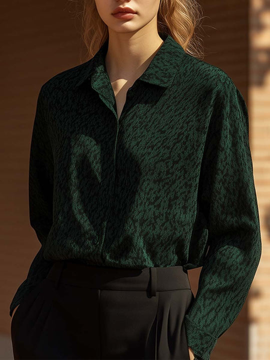 Forest Green Luxe Textured Shirt