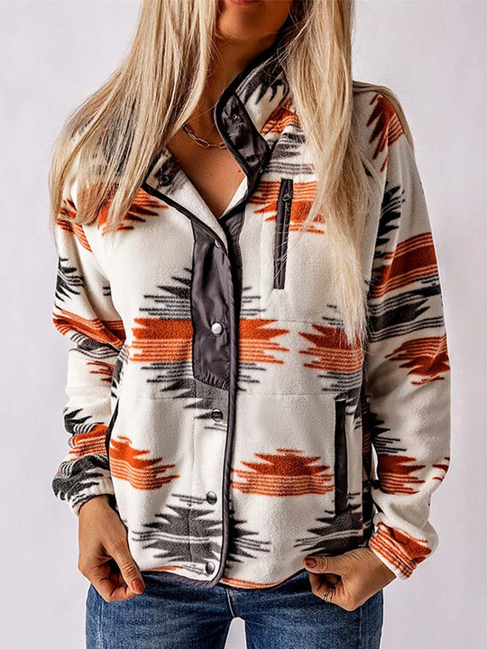 Women's Western Print Long Sleeve Jacket