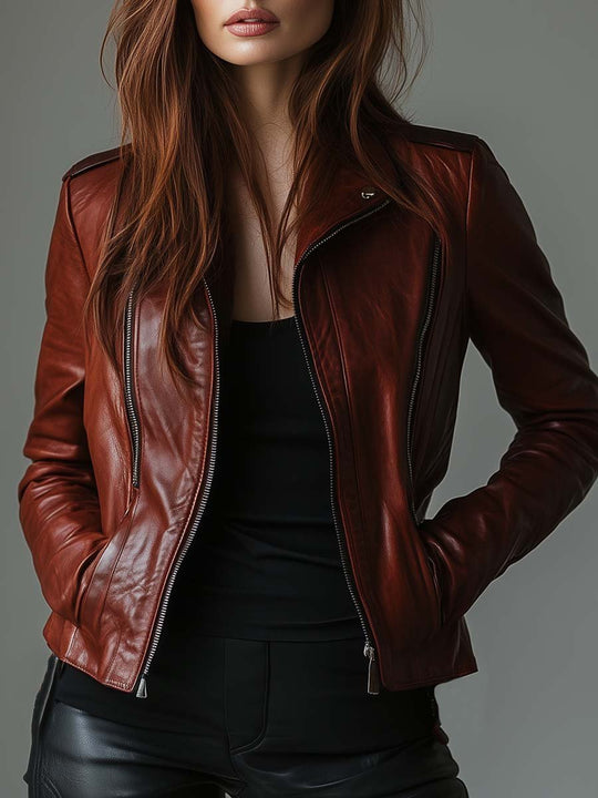 Women's Vintage Biker Jacket