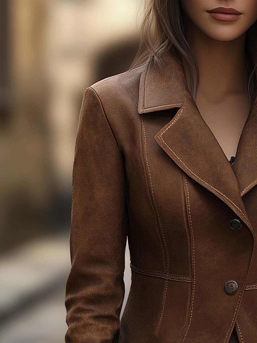 Women's Vintage Suede Slim Fit Jacket