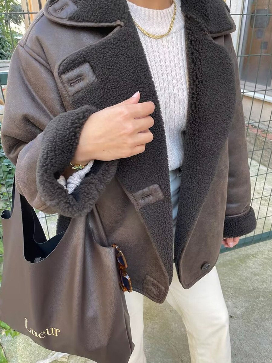 Fashionable Loose Fur Coat