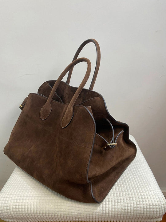 Vintage Suede Large Capacity Commuter Handbag