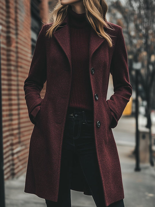 Casual Retro Loose Woolen Long Coat