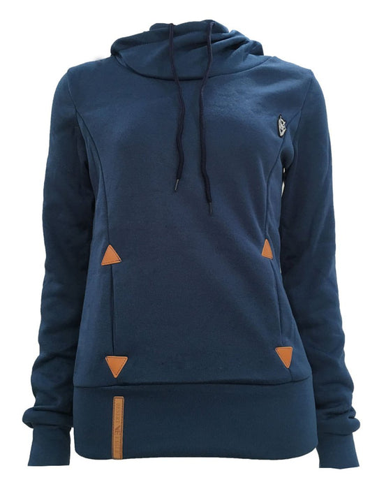 Fashion Hooded Long Sleeve Pocket Embroidery Hooded Fleece Sweatshirt